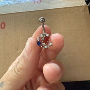 Moon belly ring